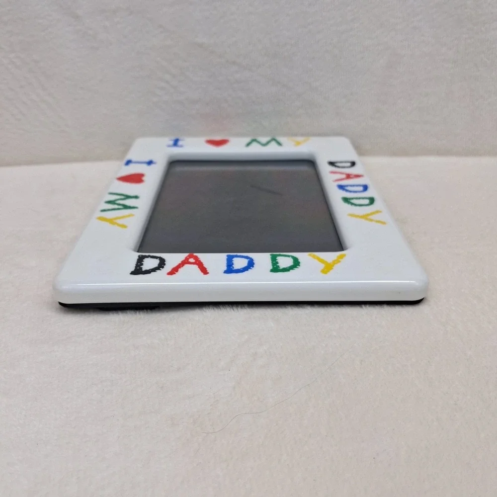 I Love (Heart) My Daddy Vintage Picture Frame Holds 3.5 x 5.25 Photo Colorful